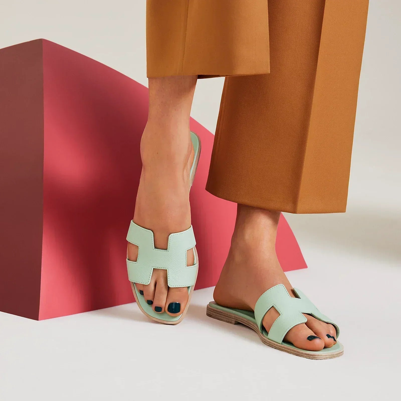 Hermès Sandales Oran - Vert Jade