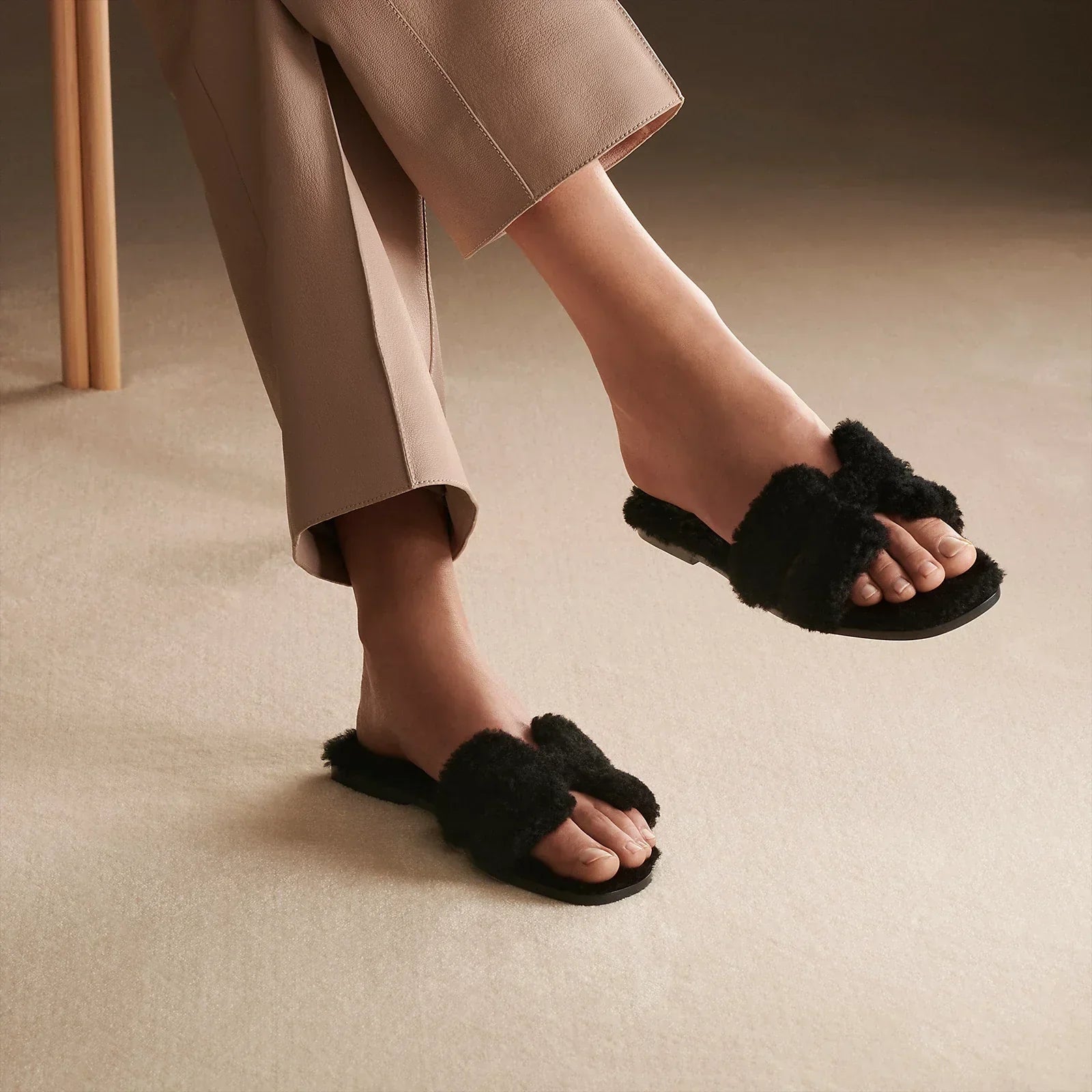 Hermès Sandales Oran - Noir