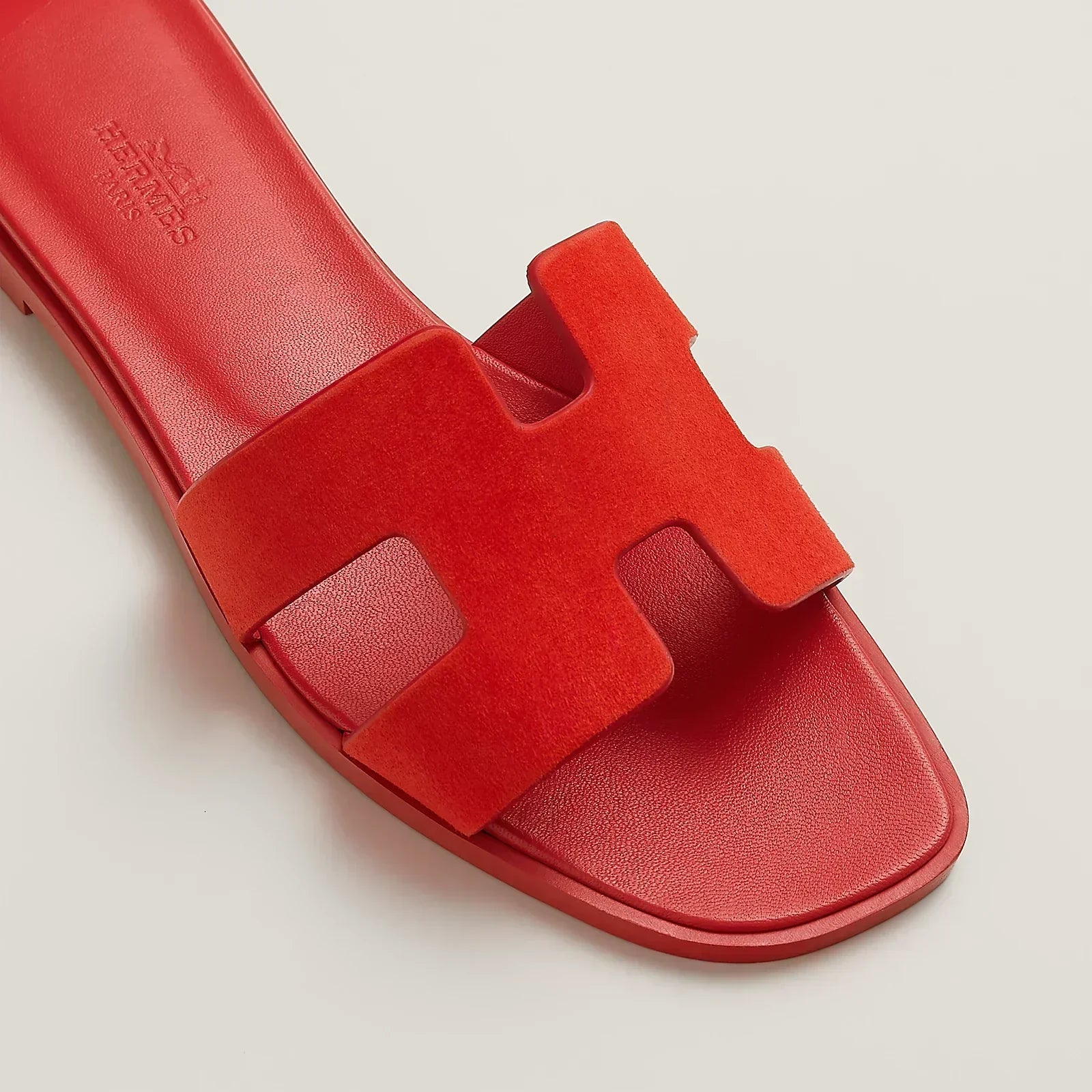 Hermès Sandales Oran - Rouge Grenadine