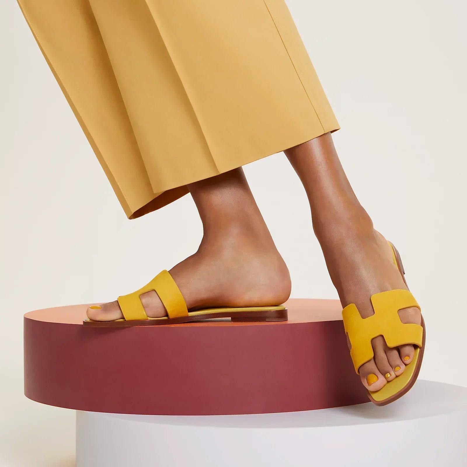 Hermès Sandales Oran - Jaune bouton d'or